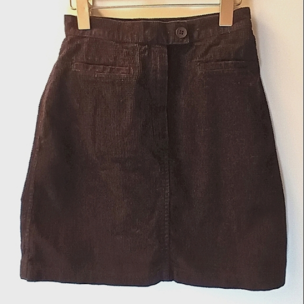 Armani Jeans Vintage Simin T Spa Brown Corduroy Miniskirt